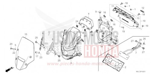 GAINE DE PROTECTION AVANT (XL750S) XL750S de 2025